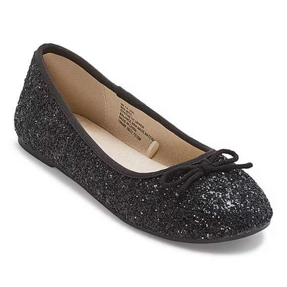 Thereabouts Other - Little Girl's Thereabouts Lexi Ballet Flats - Black Glitter - 13 - NIB